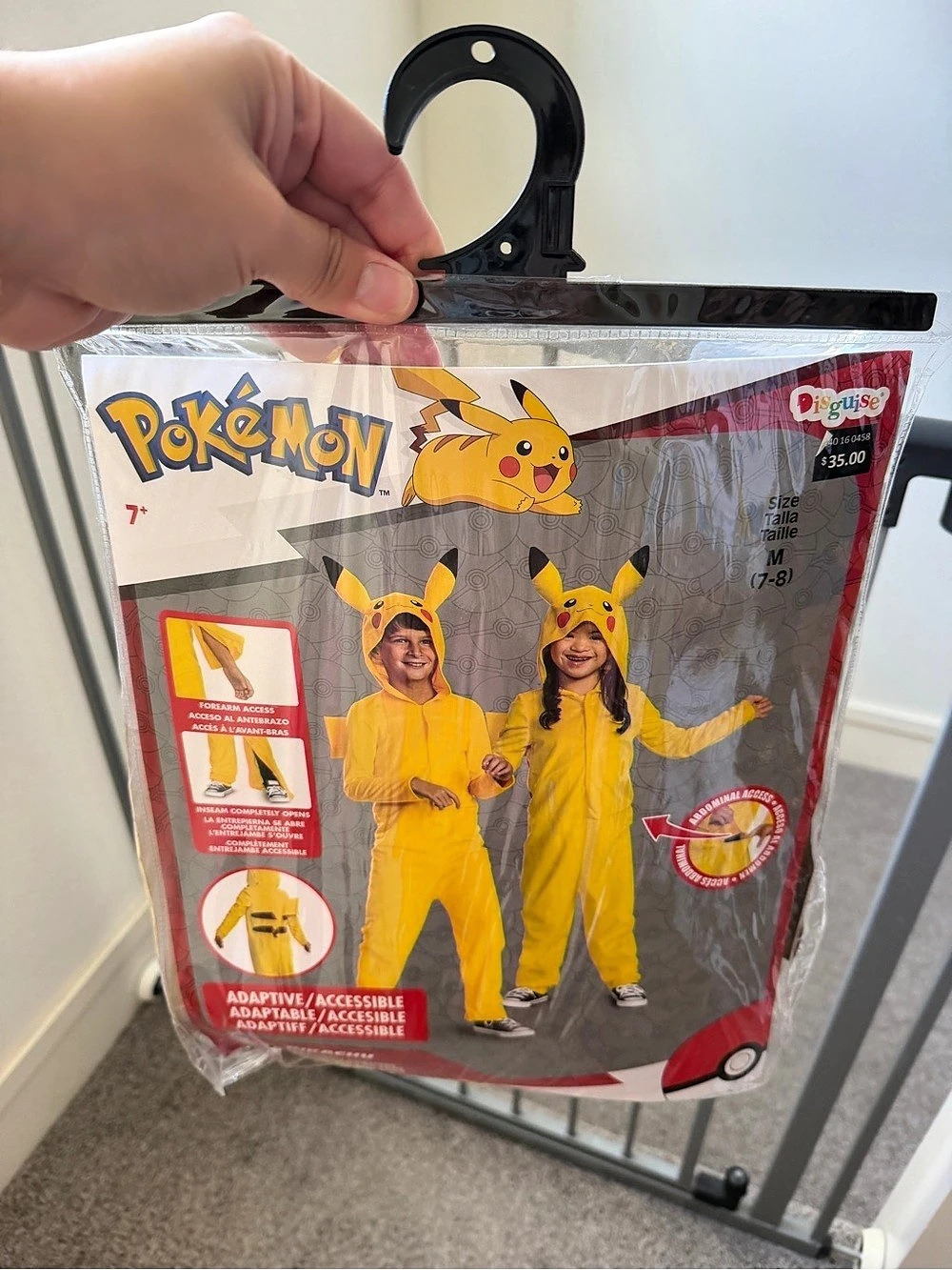 Pokémon Pikachu costume size 7-8